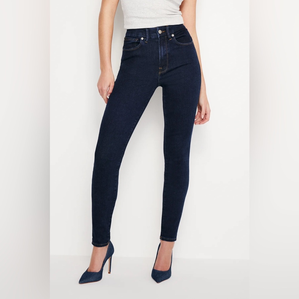 Good American Dark Blue Skinny Always Fits Jeans